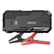 CAROSS T36 Portable Car Jump Starter and USB Power Bank with 800-Amp Peak, Advanced Protection Jumper Clamps, LED Light, and QC Fast Charger, Black