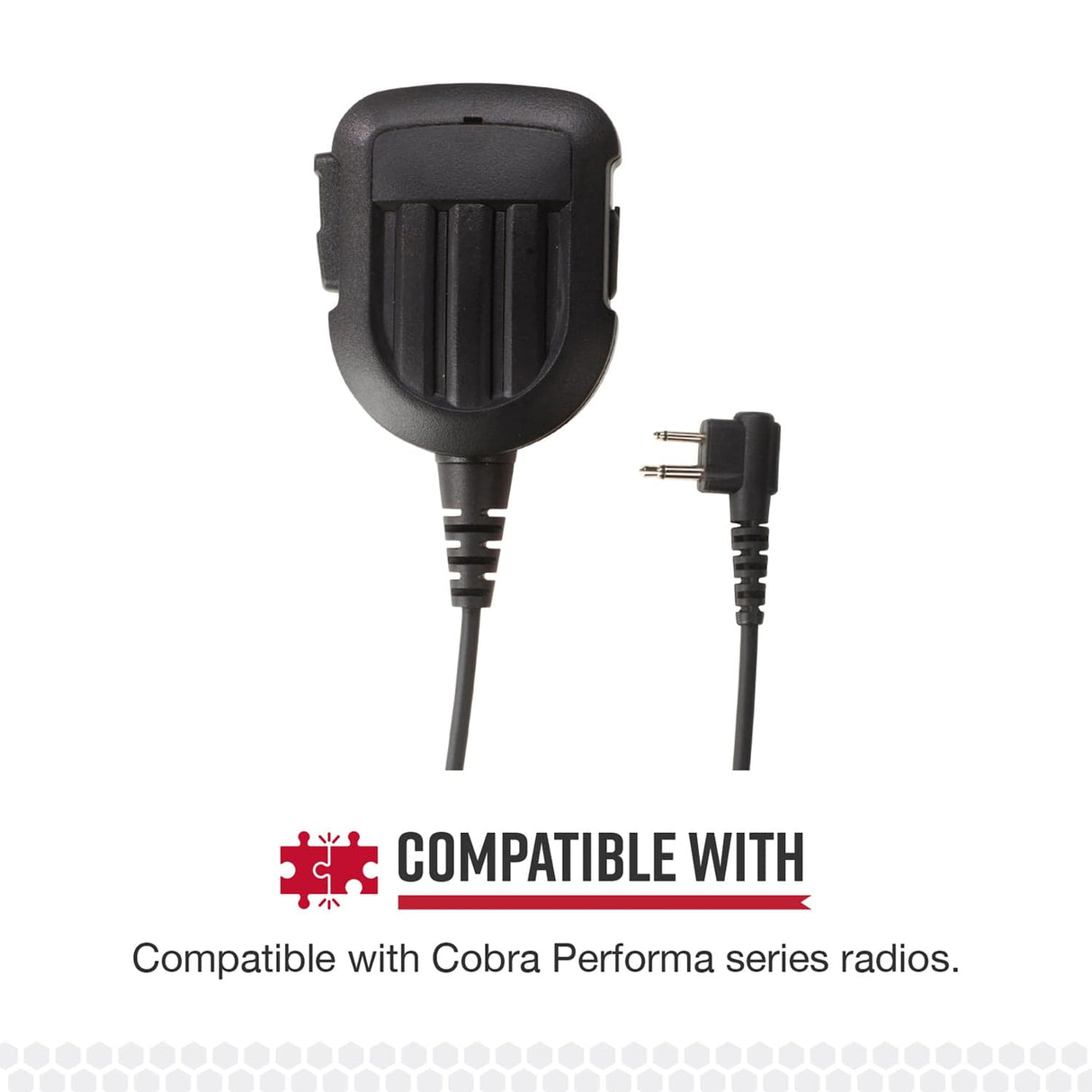 Cobra Remote Speaker Microphone for Cobra Performa 400/450 2-Way Handheld Business Radios and Select Non-Cobra Devices, 0010096-1