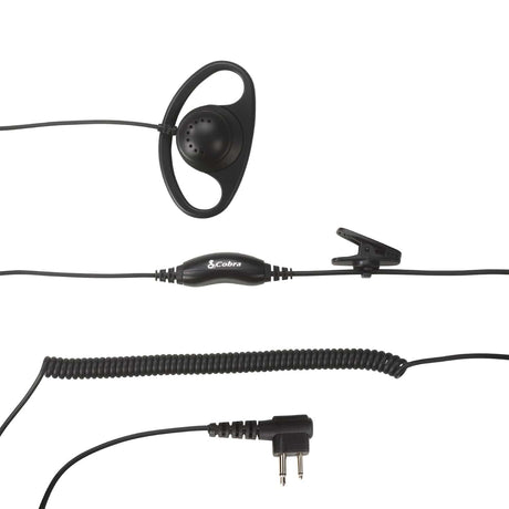 Cobra D-Style Earpiece for Cobra Performa 400/450 2-Way Handheld Business Radios and Select Non-Cobra Devices, 0010098-1