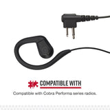 Cobra C-Style Earloop-Wrap In-Ear Headset for Cobra Performa 400/450 2-Way Handheld Business Radios and Select Non-Cobra Devices, 0010100-1
