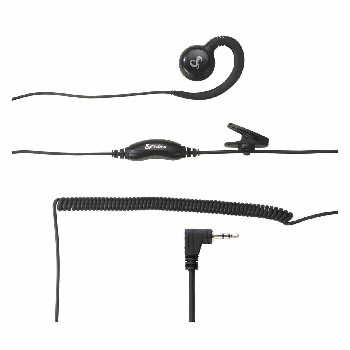 Cobra C-Style 2.5-mm Swivel Wrap Around-the-Ear Headset for Select Cobra FRS PX650, RX, ACXT, and TrailBlazer 2-Way Radios, 0010121-1