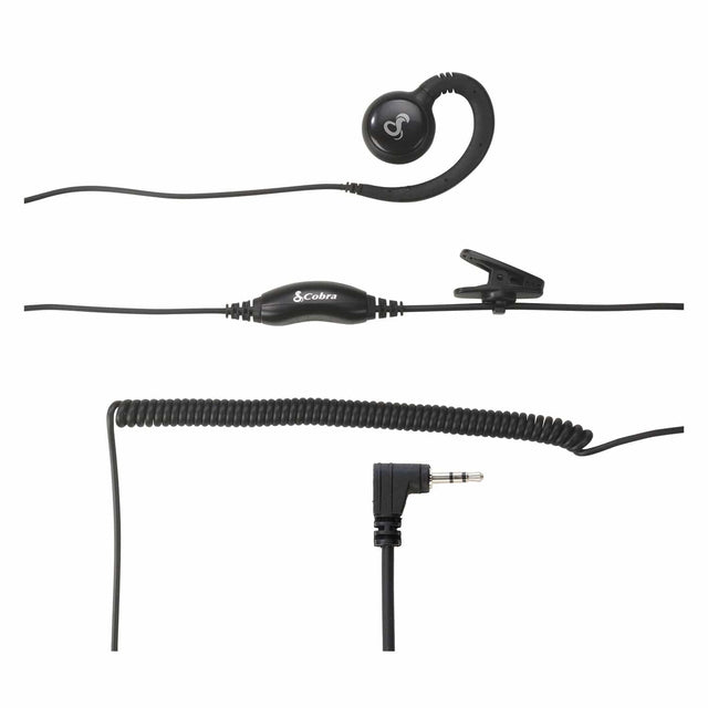Cobra C-Style 2.5-mm Swivel Wrap Around-the-Ear Headset for Select Cobra FRS PX650, RX, ACXT, and TrailBlazer 2-Way Radios, 0010121-1