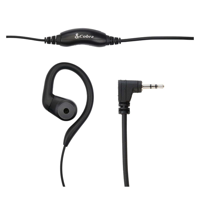 Cobra C-Style Earloop-Wrap In-Ear Headset for Select Cobra GMRS and FRS PX650, RX, ACXT, and TrailBlazer 2-Way Radios, 0010122-1