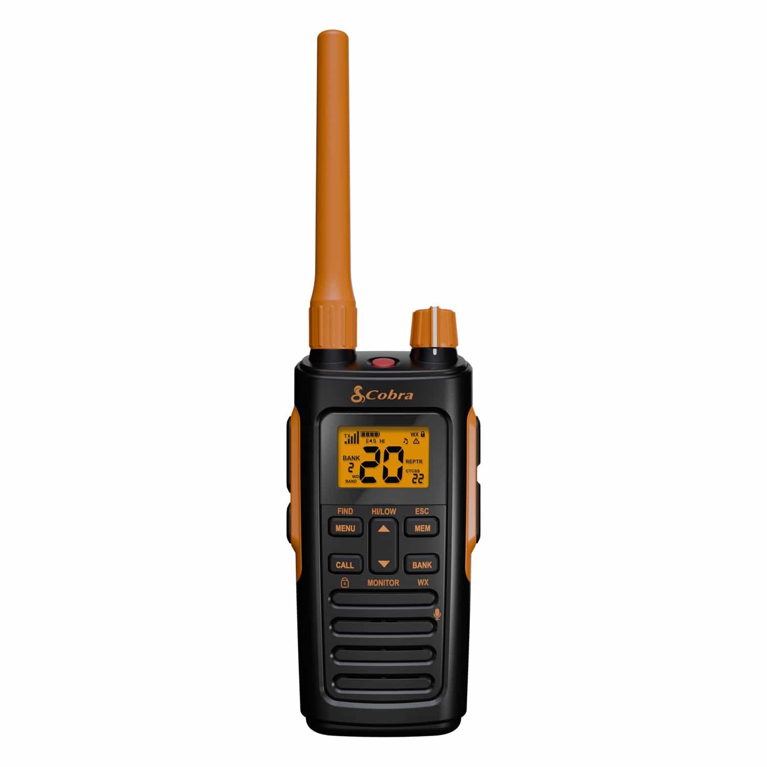 Cobra TrailBlazer 450 GMRS 2-Way Radio Pair, Black and Orange