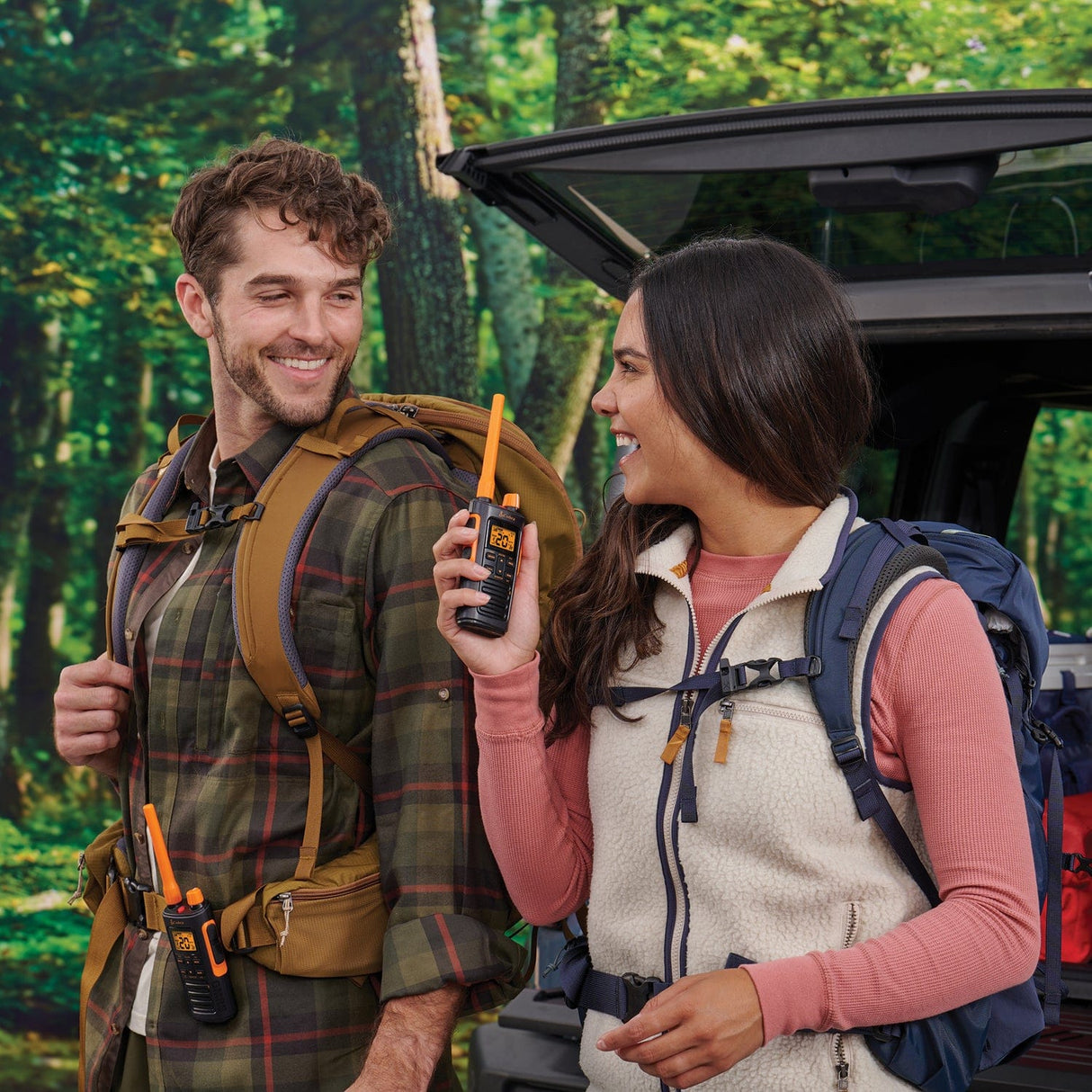 Cobra TrailBlazer 450 GMRS 2-Way Radio Pair, Black and Orange