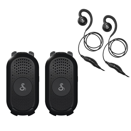 Cobra PX280 Compact 2-Way Handheld Business Radio with Dual-Dock Charger and Headset, 2 Pack