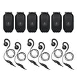 Cobra PX280 Compact 2-Way Handheld Business Radio with Dual-Dock Charger and Headset, 6 Pack
