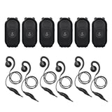 Cobra PX280 Compact 2-Way Handheld Business Radio with Dual-Dock Charger and Headset, 6 Pack