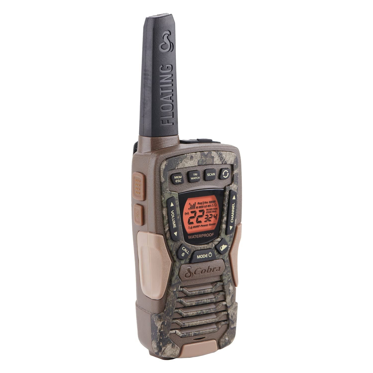 Cobra ACXT1035R FLT Floating Waterproof 37-Mile-Range 2-Way Radios, 2 Pack, Camouflage