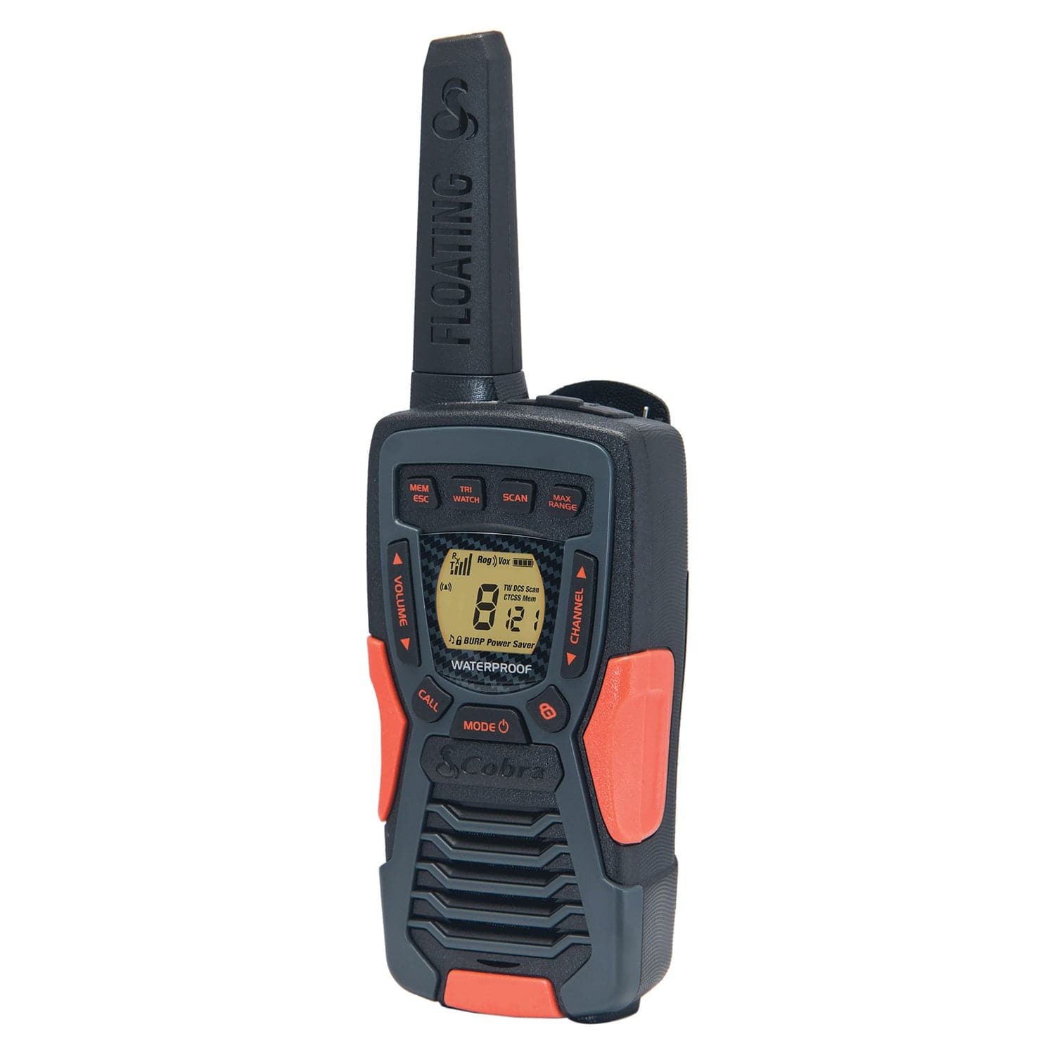 Cobra ACXT1035R FLT Floating Waterproof 37-Mile-Range 2-Way Radios, 2 Pack, Multicolored