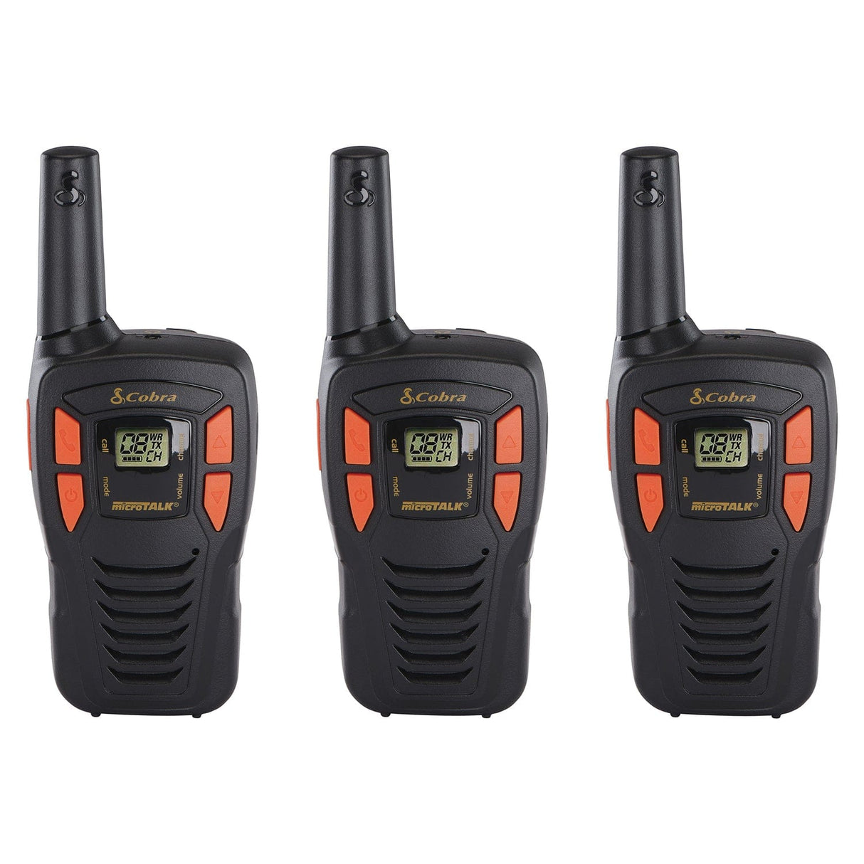 Cobra ACXT145 16-Mile Range FRS 2-Way Radios, 3 Pack