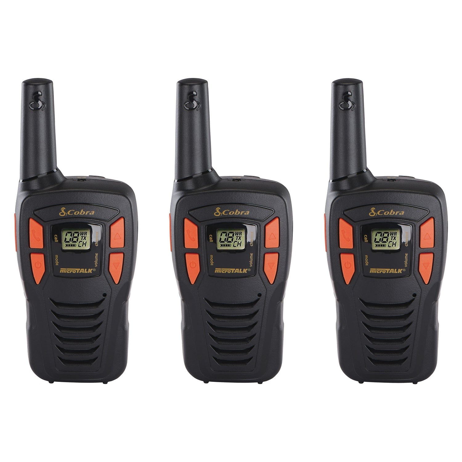 Cobra ACXT145 16-Mile Range FRS 2-Way Radios, 3 Pack