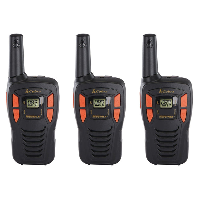 Cobra ACXT145 16-Mile Range FRS 2-Way Radios, 3 Pack