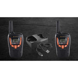 Cobra microTALK GMRS/FRS Walkie Talkies Pair, Black, CXT390