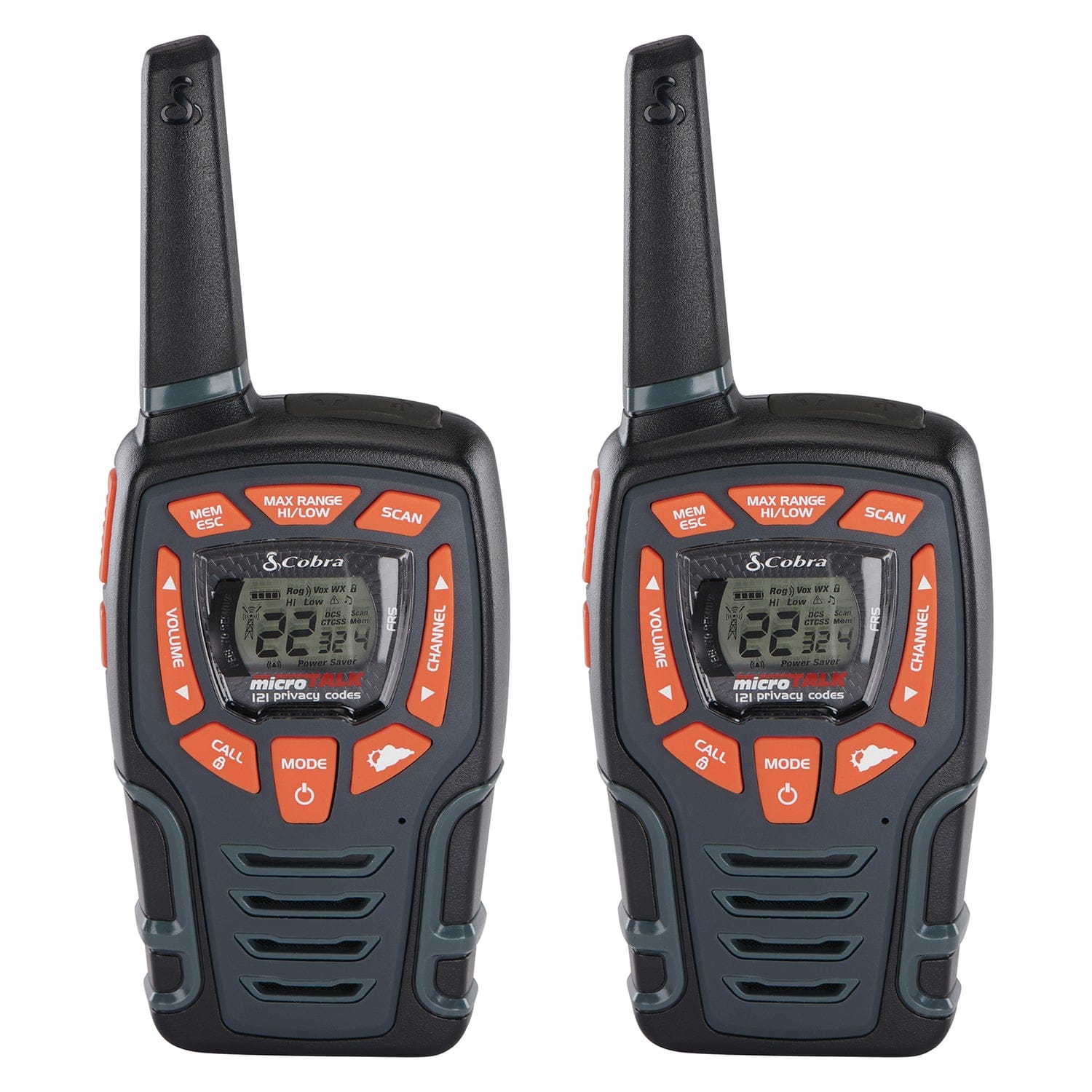 Cobra ACXT545 Weather-Resistant 28-Mile Range 2-Way Radio, 2 Pack