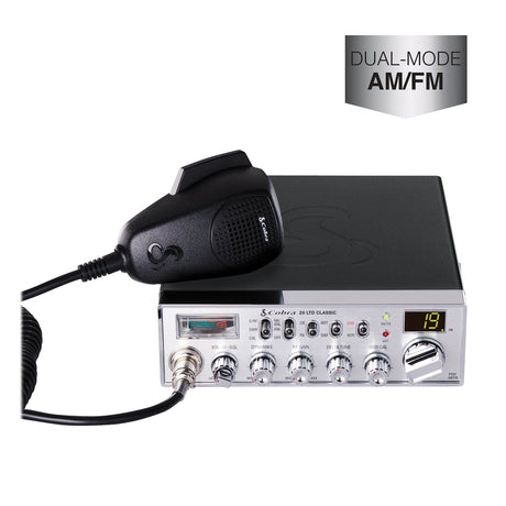 Cobra 40-Channel AM/FM CB Radio with Microphone, 29 LTD Classic, Black