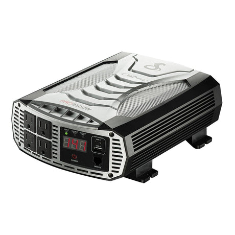 Cobra 4-AC Outlet and 2-USB Port, 2500-Continuous-Watt PRO 2500W Vehicle Power Inverter with Battery Power Cables, CPI2500W