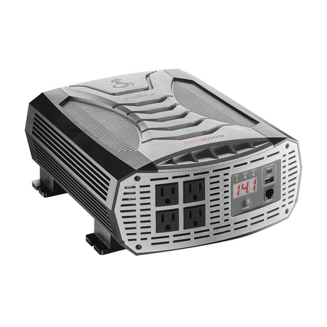 Cobra 4-AC Outlet and 2-USB Port 3000-Continuous-Watt PRO 3000W Pro-Grade Vehicle Power Inverter with Battery Power Cables and Remote, CPI3000W