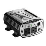 Cobra 2-AC Outlet and 2-USB Port 500-Continuous-Watt Vehicle Power Inverter with 12-Volt Adapter Cord and Battery Power Cables, CPI500W