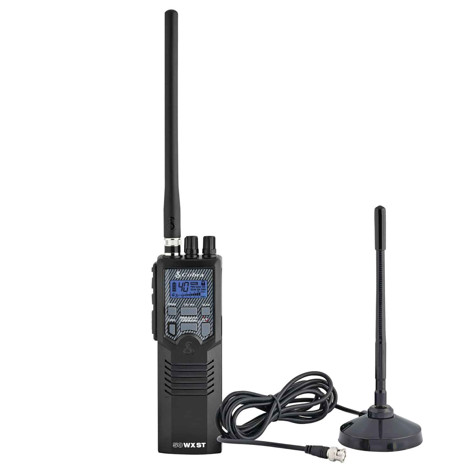 Cobra 40-Channel Road Trip Handheld CB Radio with Magnet-Mount Antenna, HH RT 50