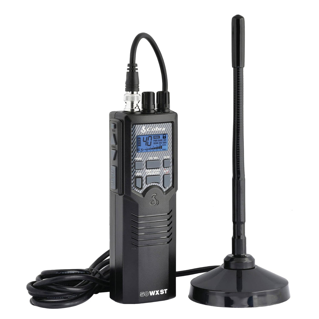 Cobra 40-Channel Road Trip Handheld CB Radio with Magnet-Mount Antenna, HH RT 50