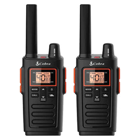 Cobra RX380 32-Mile-Range Weather-Resistant 2-Way Radios, 2 Pack, Black