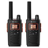 Cobra RX380 32-Mile-Range Weather-Resistant 2-Way Radios, 2 Pack, Black