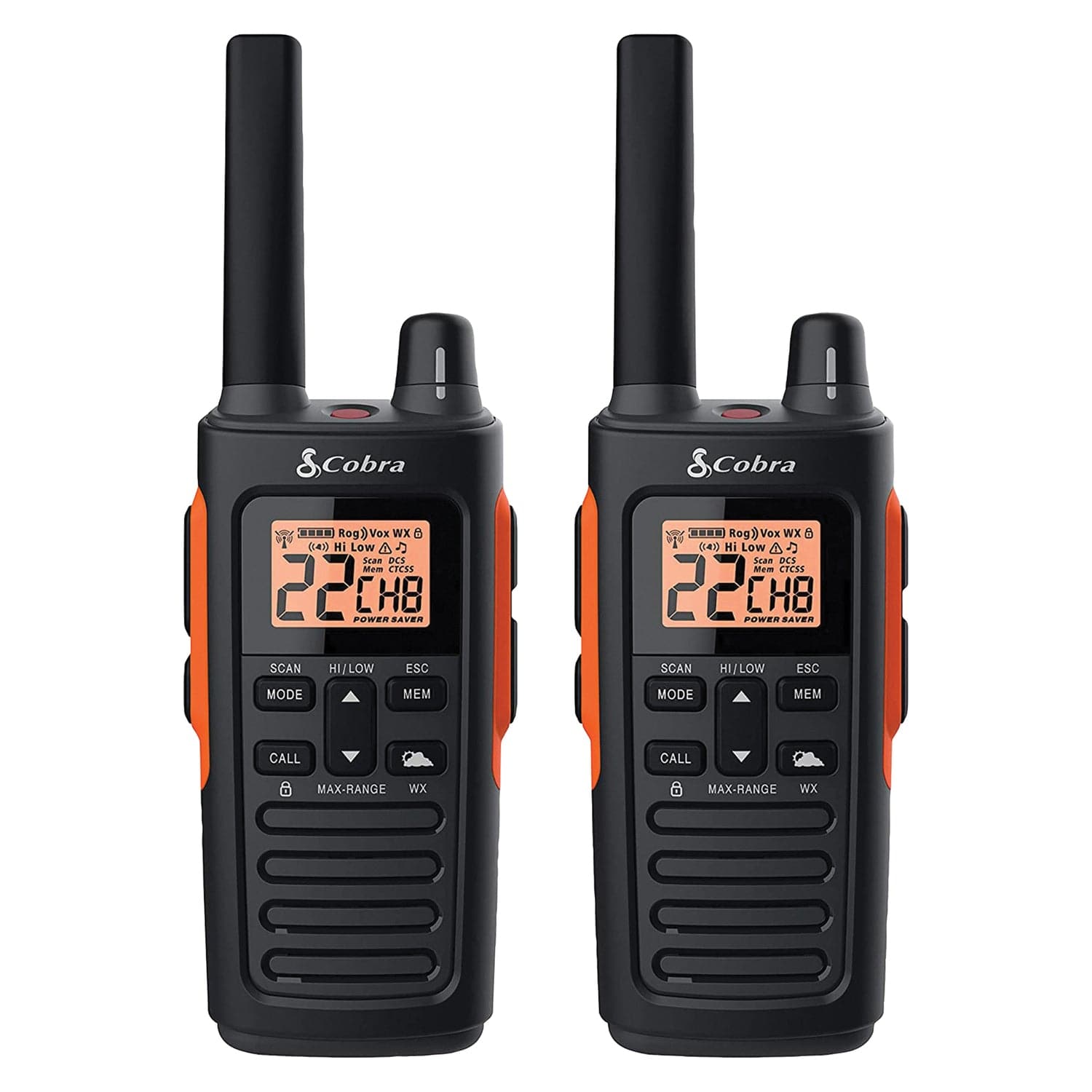 Cobra RX680 38-Mile-Range Waterproof 2-Way Radios, 2 Pack