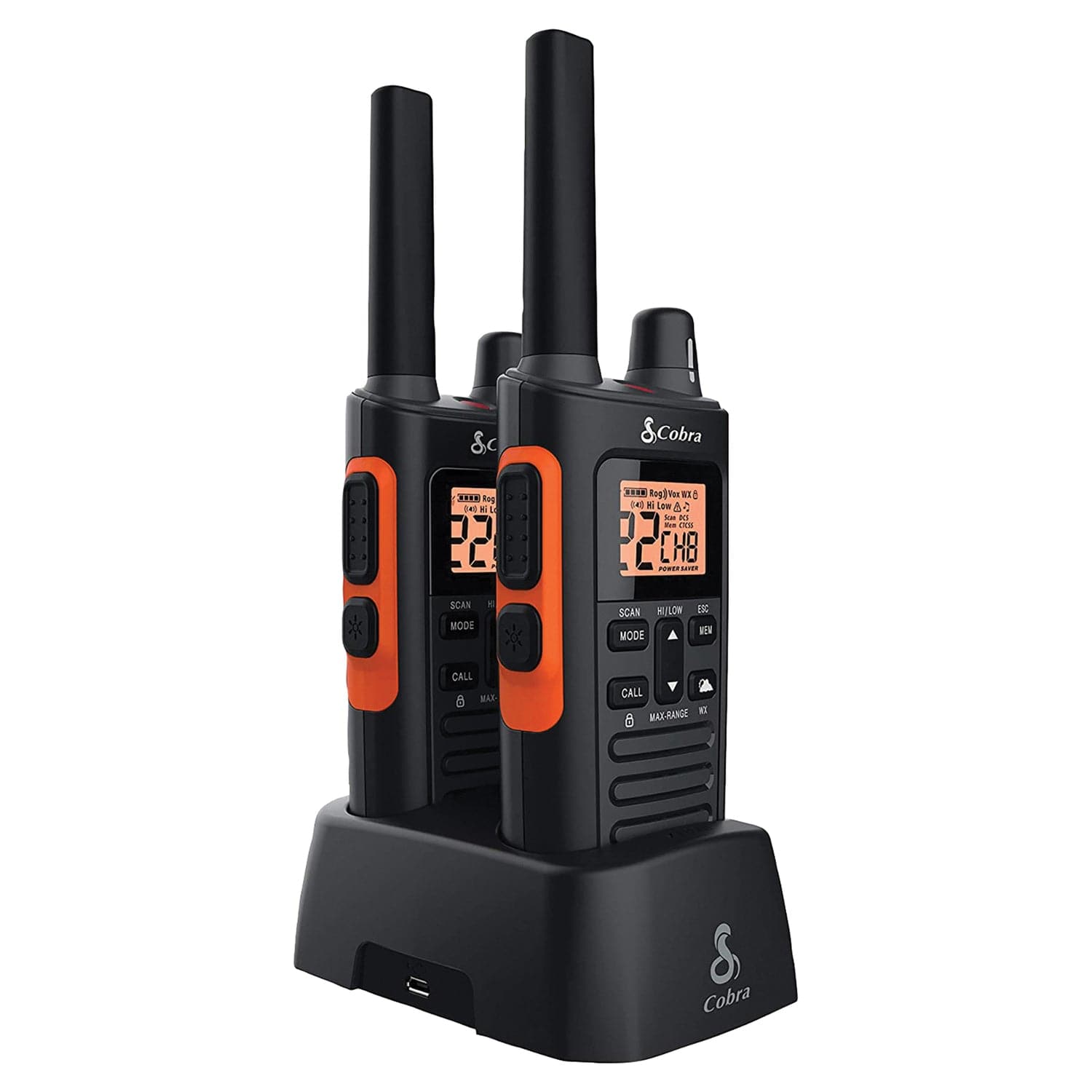 Cobra RX680 38-Mile-Range Waterproof 2-Way Radios, 2 Pack