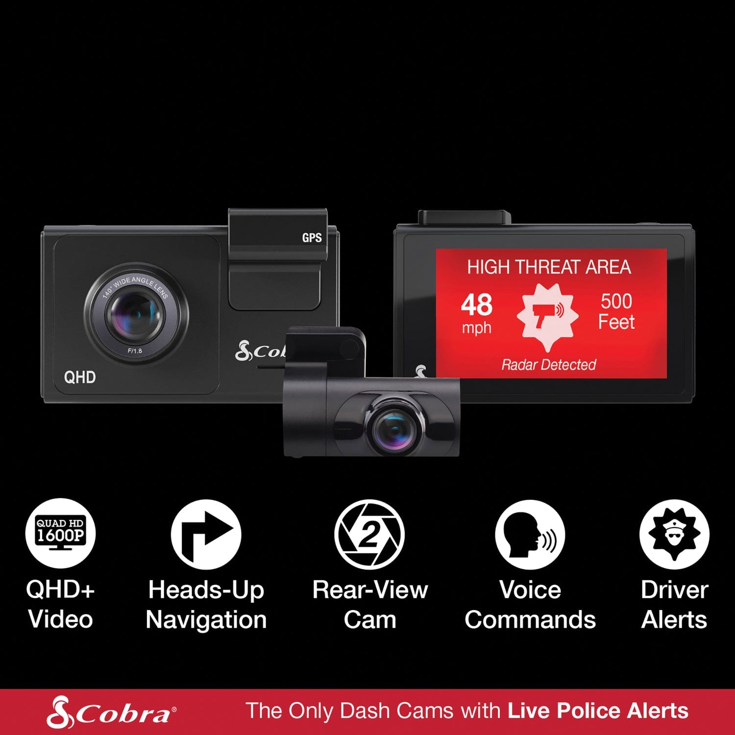 Cobra SC 200D Dual-View Smart Dash Cam