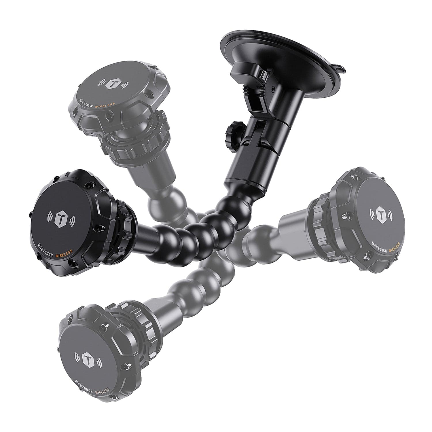 ToughTested 15-Watt Python Wireless-Charge MagTough Glass Mount