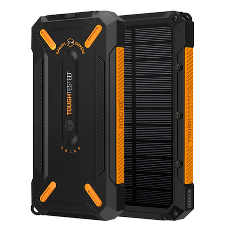 ToughTested 10000-mAh Solar Power Bank with Qi and USB Charging