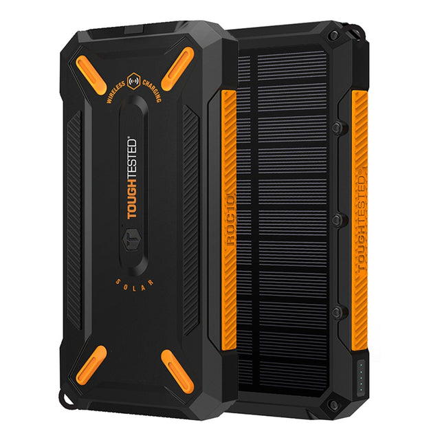 ToughTested 10000-mAh Solar Power Bank with Qi and USB Charging