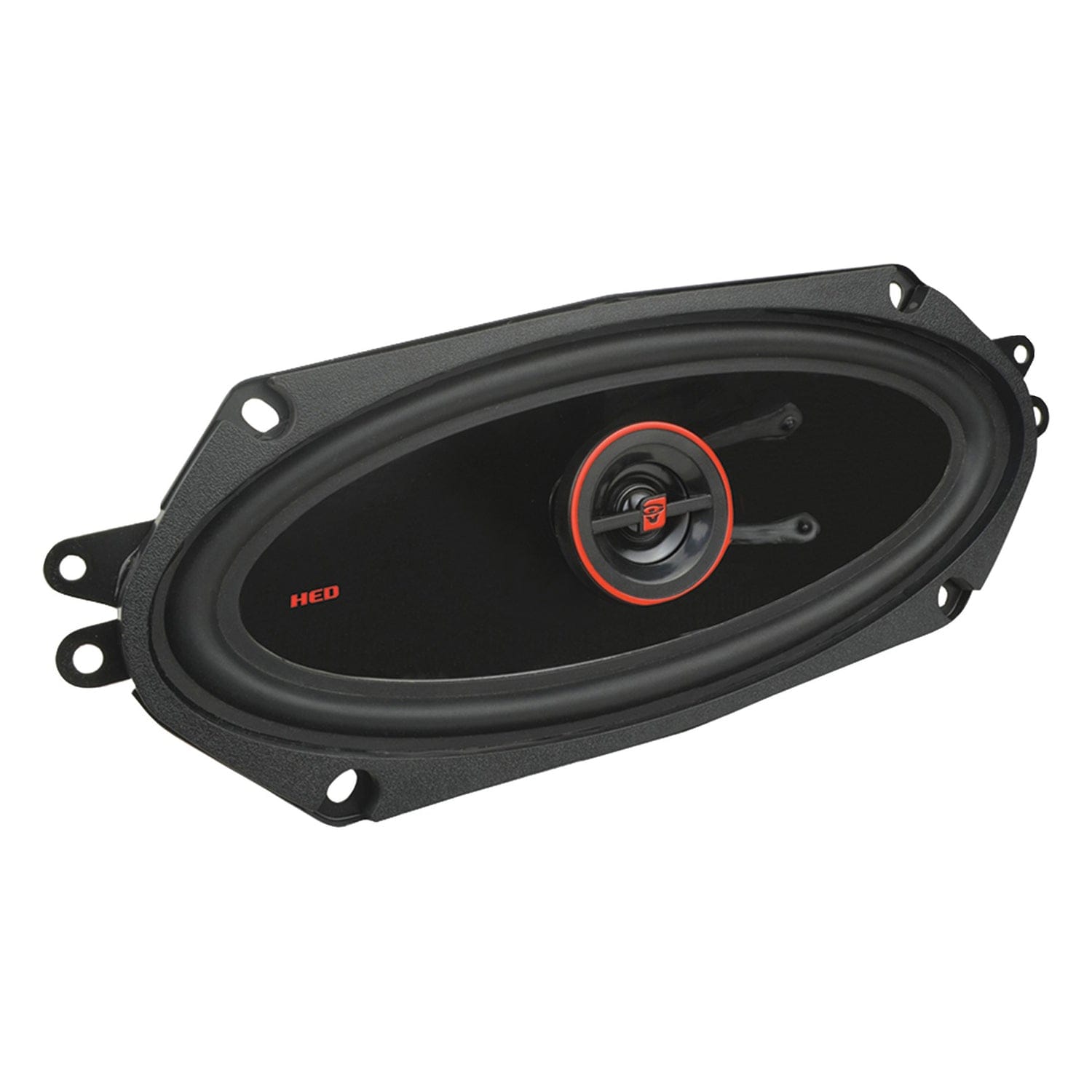 Cerwin-Vega Mobile HED Series 4-In. x 10-In. 320-Watt-Max 2-Way Coaxial Speakers, Black and Red, 2 Pack
