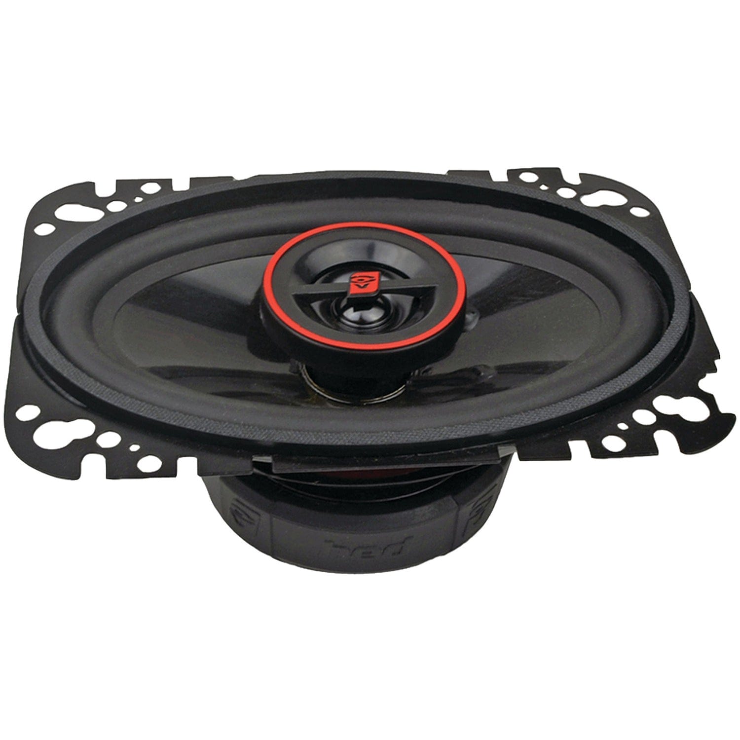 Cerwin-Vega Mobile HED Series 4-In. x 6-In. 275-Watt-Max 2-Way Coaxial Speakers, Black and Red, 2 Pack