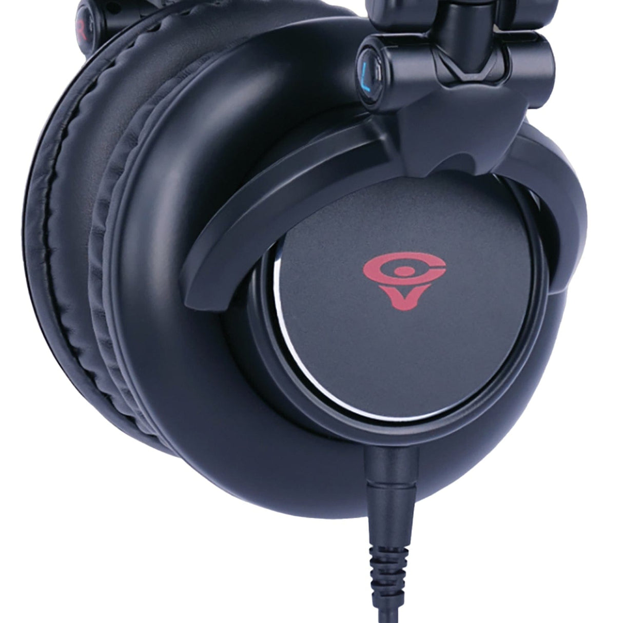 Cerwin-Vega HB Series Wired Over-Ear Professional Headphones with Detachable Straight and Coiled Cords and 3.5-mm to 1/4-In. Connector Adapter, HB1