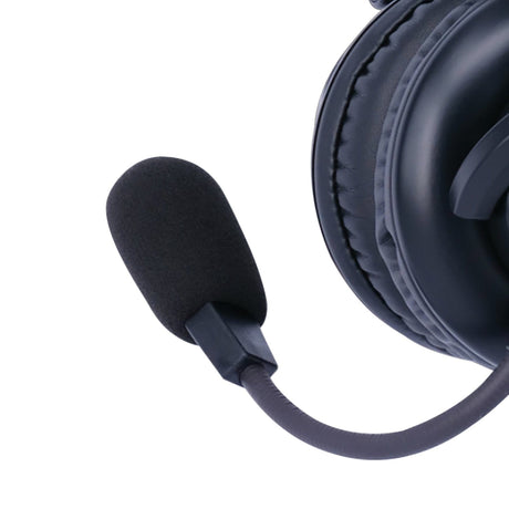 Cerwin-Vega HB Series Wired Over-Ear Professional Headphones with Mic, Fixed Coiled Cord, and PC/Mac Adapter, HB2