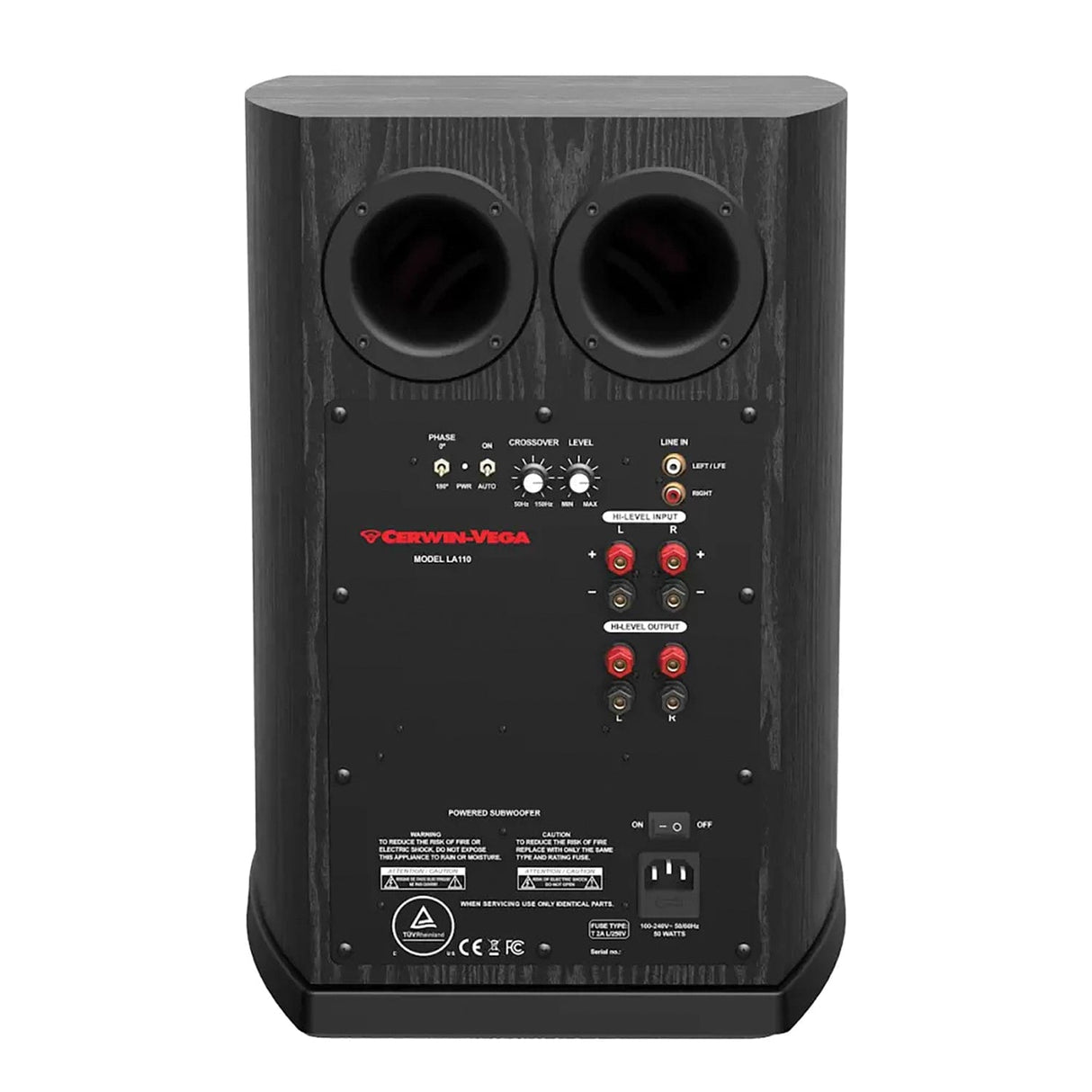 Cerwin-Vega LA Series 43-Watt-Continuous-Power 10-In. Powered Subwoofer, LA110B