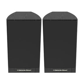 Cerwin-Vega 150-Watt-Peak LA165 Powered Bookshelf Speaker Set with 6.5-In. Woofers, Red Butyl Surrounds, and Curved Cabinets, Pair