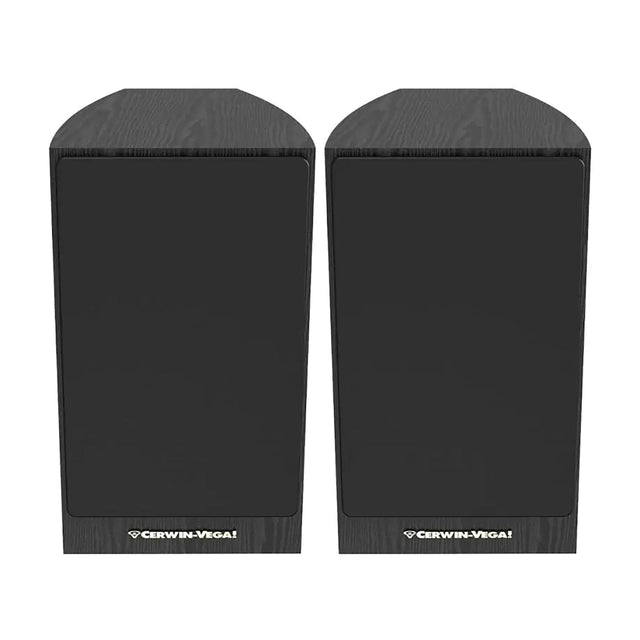 Cerwin-Vega 150-Watt-Peak LA165 Powered Bookshelf Speaker Set with 6.5-In. Woofers, Red Butyl Surrounds, and Curved Cabinets, Pair