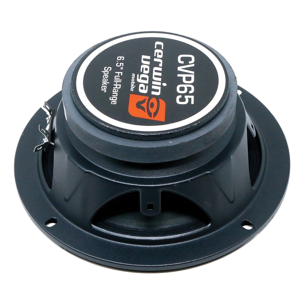 Cerwin-Vega Mobile PRO Series CVP65 6.5-In. 300-Watt-Max Full-Range Vehicle Speaker, Black and Red, Single Speaker