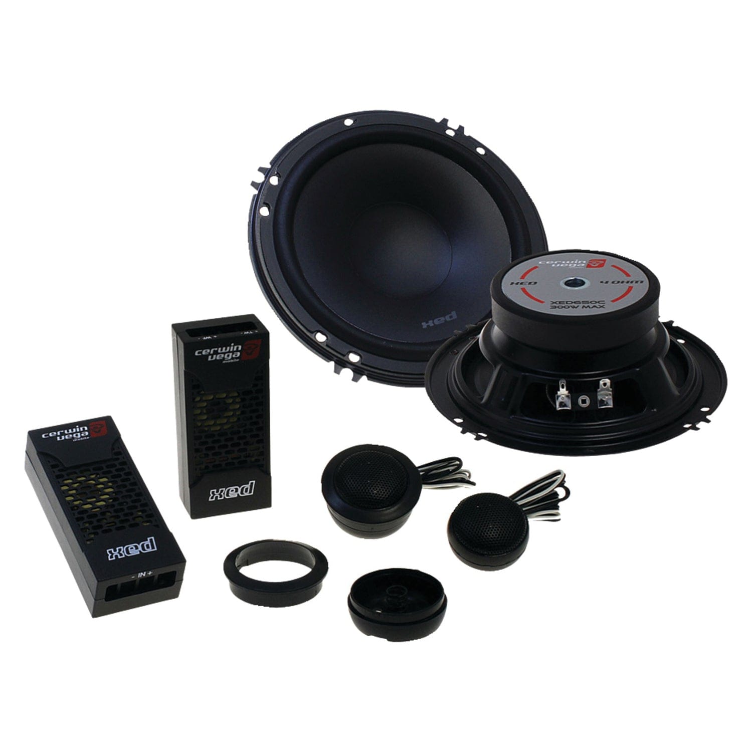 Cerwin-Vega Mobile XED Series 6.5-In., 300-Watt 2-Way Component Speaker System Black