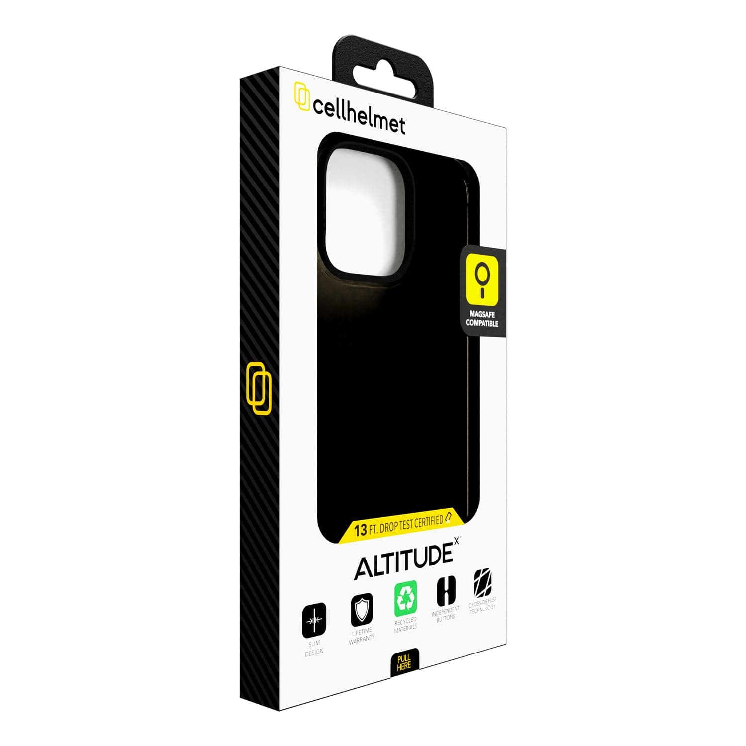 Cellhelmet Altitude X Series Case, iPhone 16 Pro Max, Onyx Black