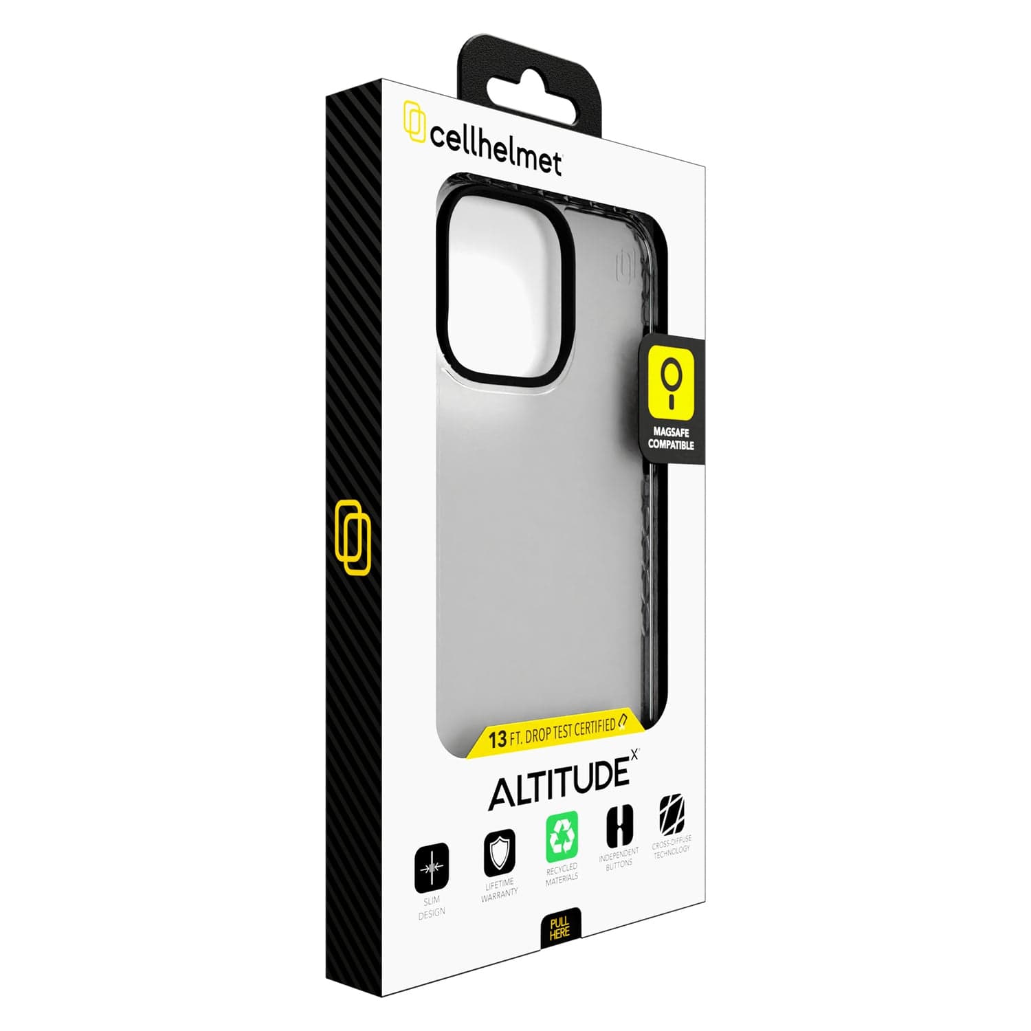 Cellhelmet Altitude X Series Case, iPhone 16 Pro Max, Crystal Clear