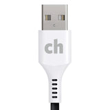 Cellhelmet Charge and Sync USB-C to USB-A Round Cable, 3 Ft.