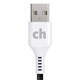 Cellhelmet Charge and Sync USB-C to USB-A Round Cable, 6 Ft.