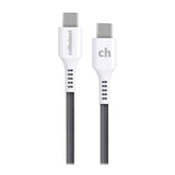 Cellhelmet USB-C to USB-C 3-Ft. Charge and Sync Round Cable, for Smartphones and Tablets, 3 Ft.