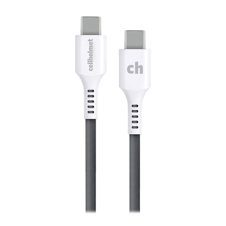 Cellhelmet USB-C to USB-C 3-Ft. Charge and Sync Round Cable, for Smartphones and Tablets, 3 Ft.