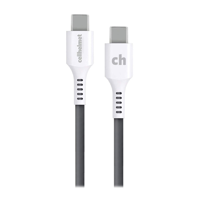 Cellhelmet USB-C to USB-C 3-Ft. Charge and Sync Round Cable, for Smartphones and Tablets, 3 Ft.