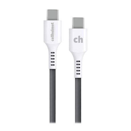 Cellhelmet USB-C to USB-C 3-Ft. Charge and Sync Round Cable, for Smartphones and Tablets, 3 Ft.